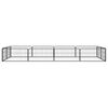 vidaXL 12-Panel Dog Playpen Black 100x50 cm Powder-coated Steel