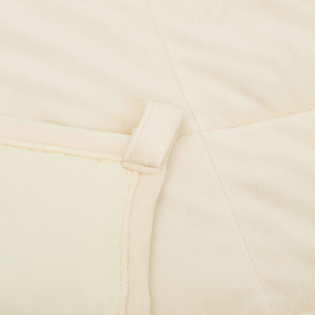 vidaXL Weighted Blanket Light Cream 135x200 cm Single 6 kg Fabric