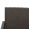 vidaXL 2-Seater Garden Bench with Cushions Brown PP Rattan