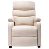 vidaXL Electric Massage Chair Cream Fabric