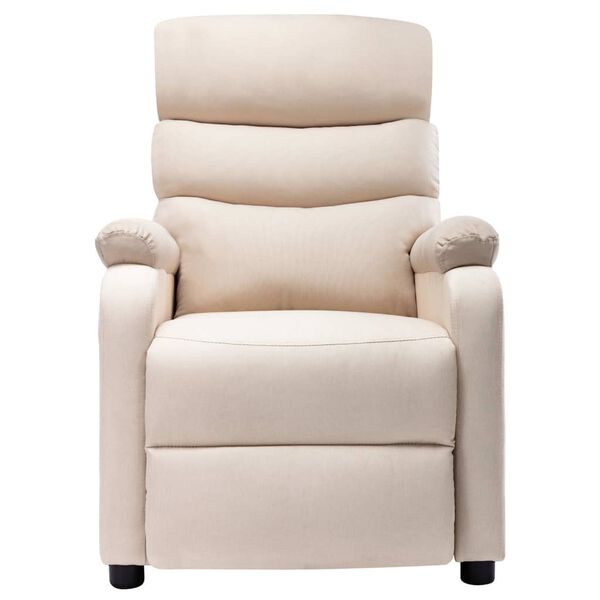 vidaXL Electric Massage Chair Cream Fabric