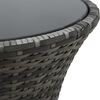 vidaXL 3 Piece Bistro Set with Cushions Poly Rattan Grey