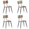 vidaXL Dining Chairs 4 pcs Solid Reclaimed Wood