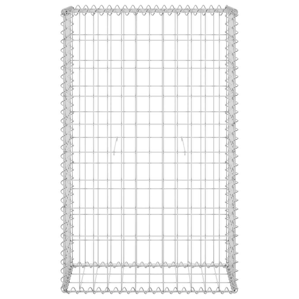 vidaXL Gabion Wall with Covers Galvanised Steel 60x30x100 cm