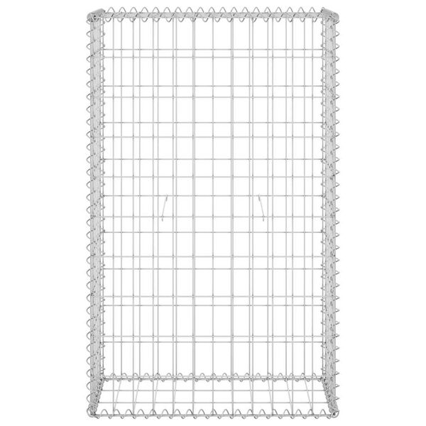 vidaXL Gabion Wall with Covers Galvanised Steel 60x30x100 cm