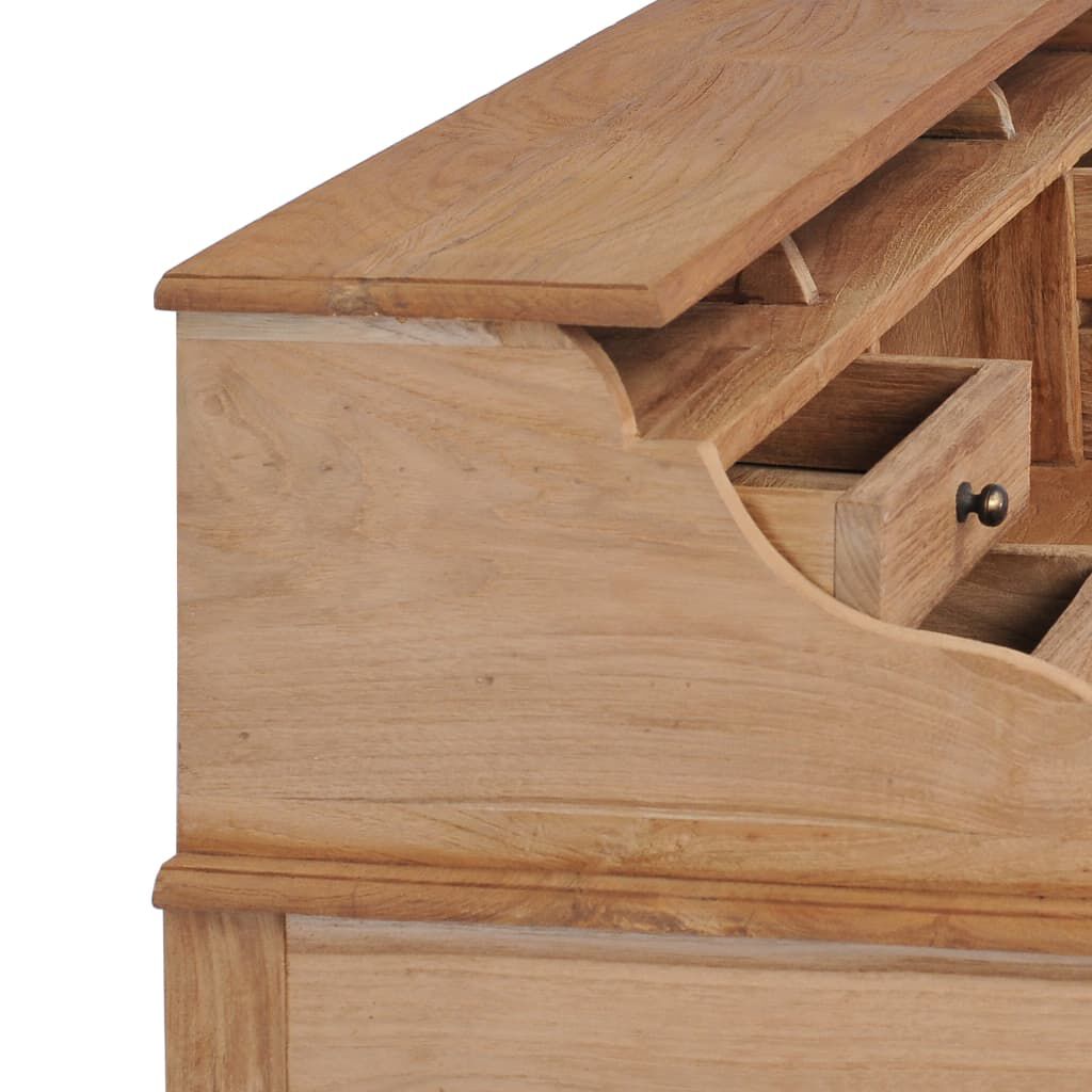 vidaXL Desk 90x50x100 cm Solid Teak Wood
