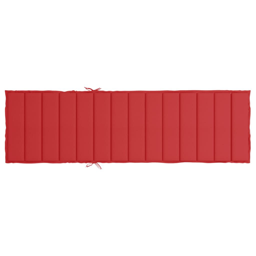 vidaXL Sun Lounger Cushion Red 200x70x3cm Oxford Fabric