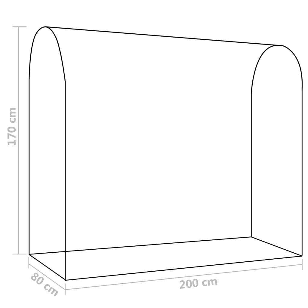 vidaXL Greenhouse with Zippered Door 200x80x170 cm