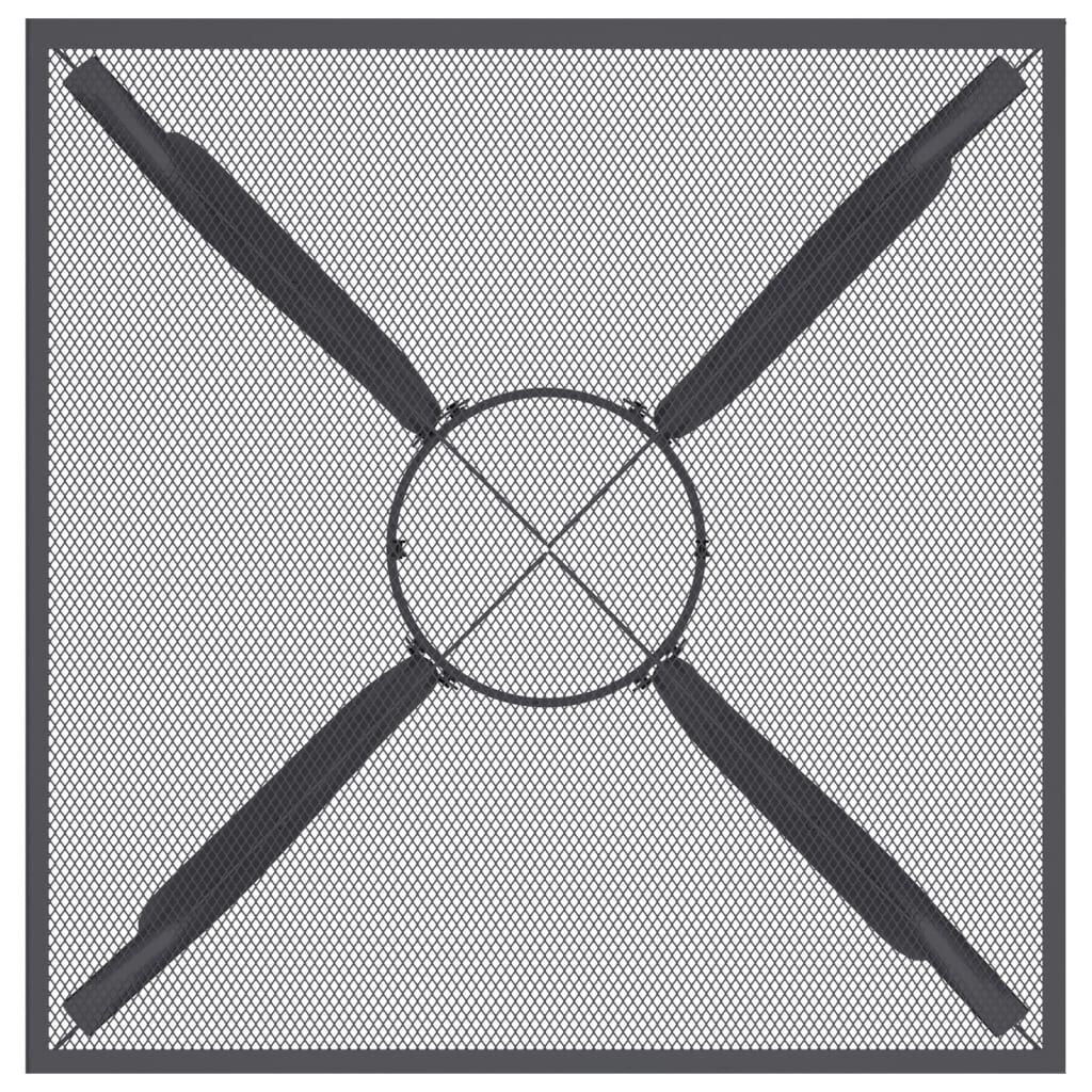 vidaXL Garden Table Anthracite 50x50x72 cm Steel Mesh