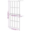 vidaXL Walk-in Shower Wall with Shelf Black 80x195 cm ESG Glass&Aluminium
