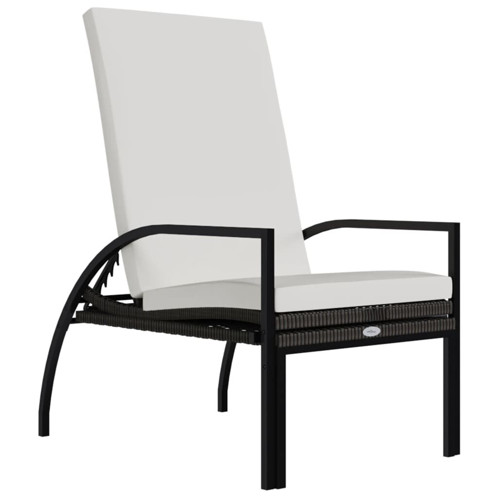 vidaXL Sun Loungers 2 pcs with Footrest PE Rattan Brown
