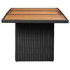 vidaXL Garden Dining Table Black 200x100x74 cm Poly Rattan