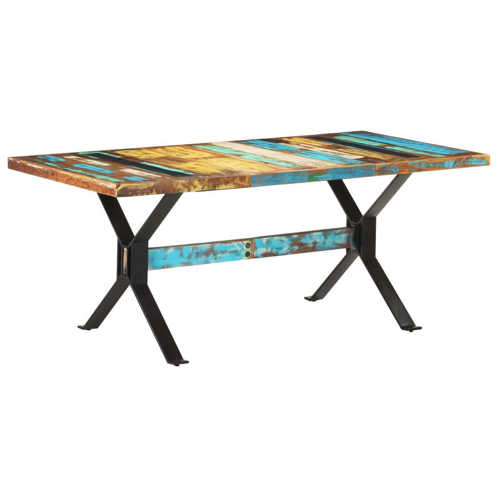 vidaXL Dining Table 180x90x76 cm Solid Reclaimed Wood