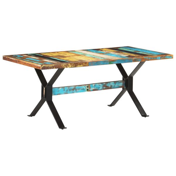 vidaXL Dining Table 180x90x76 cm Solid Reclaimed Wood