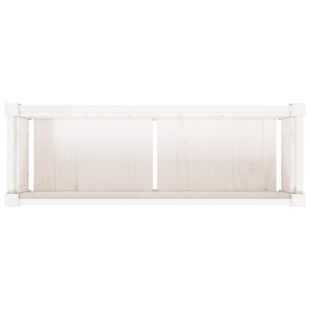 vidaXL Garden Planter White 90x31x31 cm Solid Wood Pine