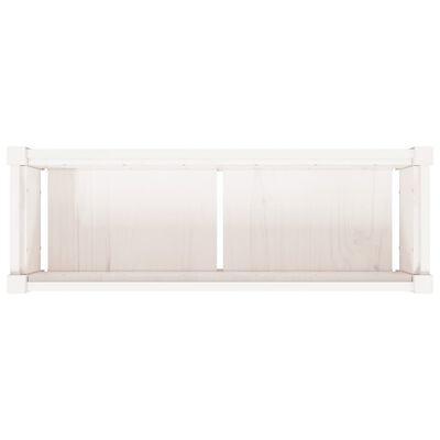 vidaXL Garden Planter White 90x31x31 cm Solid Wood Pine
