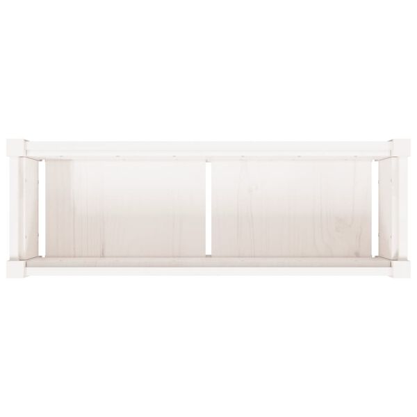 vidaXL Garden Planter White 90x31x31 cm Solid Wood Pine