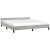 vidaXL Bed Frame without Mattress Light Grey 183x213 cm Velvet