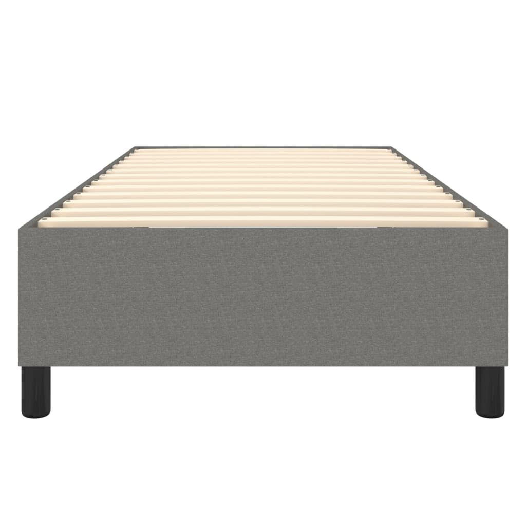 vidaXL Bed Frame without Mattress Dark Grey Twin XL Fabric (US Only)