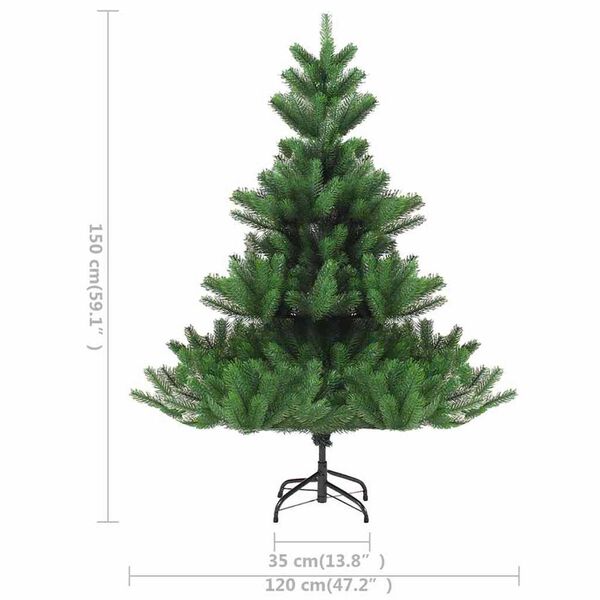 vidaXL Nordmann Fir Artificial Christmas Tree LED&Ball Set Green 150cm