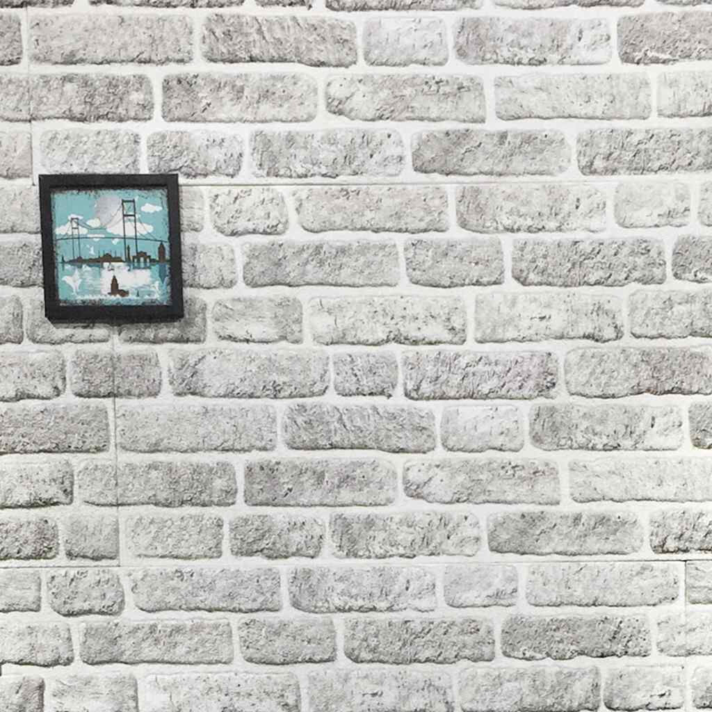 vidaXL 3D Wall Panels with Light Grey Brick Design 10 pcs EPS