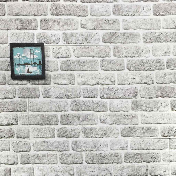 vidaXL 3D Wall Panels with Light Grey Brick Design 10 pcs EPS