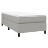 vidaXL Bed Frame without Mattress Light Grey Twin XL Fabric (US Only)