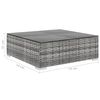 vidaXL 8 Piece Garden Lounge Set with Cushions Poly Rattan Grey