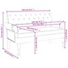 vidaXL Bench with Backrest Black 120x62x75.5 cm Fabric