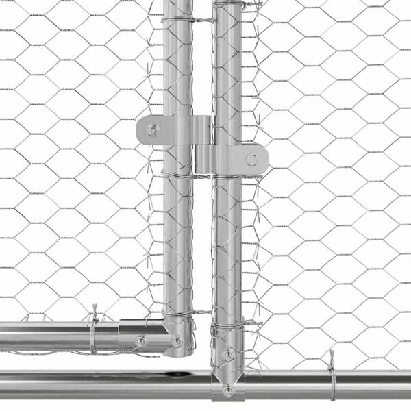 vidaXL Chicken Cage Silver 800 x 200 x 198.5 cm Galvanised steel