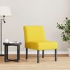 vidaXL Slipper Chair Light Yellow Fabric