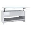 vidaXL Coffee Table High Gloss White 80x50x40 cm Engineered Wood