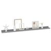 vidaXL Wall Shelves 2 pcs Grey 100x9x3 cm
