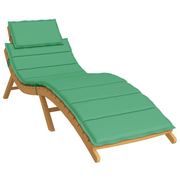 vidaXL Sun Lounger Cushion Green 186x58x4cm Oxford Fabric