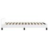 vidaXL Bed Frame without Mattress White Twin Faux Leather
