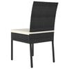 vidaXL 7 Piece Garden Dining Set Poly Rattan Black
