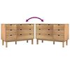 vidaXL Drawer Cabinet OTTA 111x43x73.5cm Solid Wood Pine