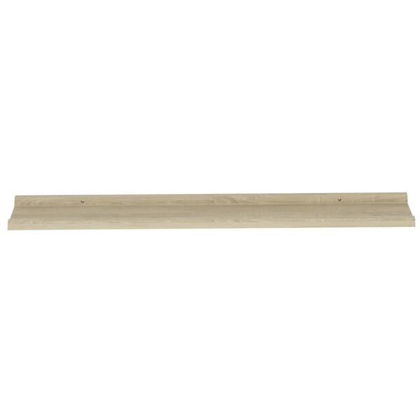 vidaXL Wall Shelves 2 pcs Sonoma Oak 100x9x3 cm