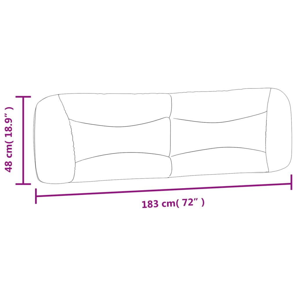 vidaXL Headboard Cushion Dark Grey 183 cm King Fabric