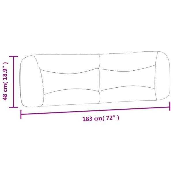 vidaXL Headboard Cushion "Hvar" Dark Grey 183 cm King Fabric