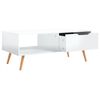 vidaXL Coffee Table High Gloss White 100x49.5x43 cm Engineered Wood