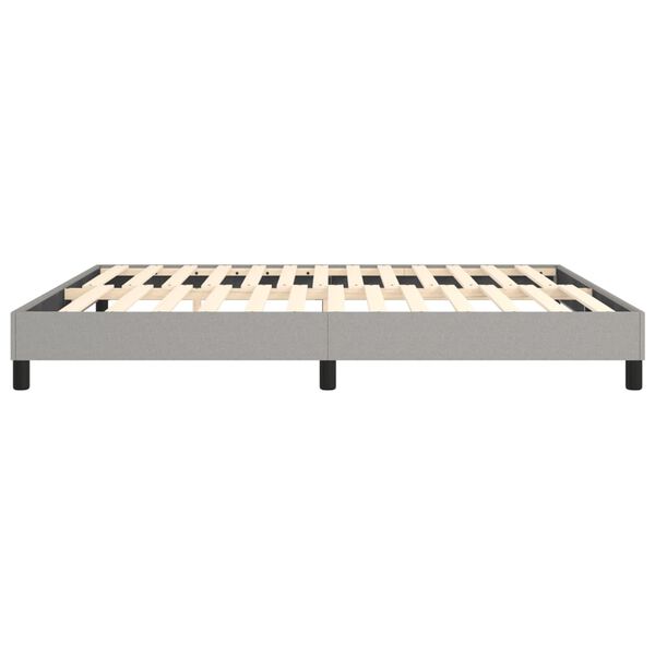 vidaXL Bed Frame without Mattress Light Grey California King Fabric (US Only)
