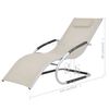 vidaXL Sun Lounger with Pillow Aluminium and Textilene Cream