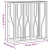 vidaXL Console Table 70x30x70 cm Stainless Steel and Glass