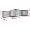 vidaXL Arched Gabion Baskets 6 pcs 400x50x80/100 cm Galvanised Iron