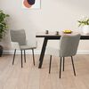 vidaXL Dining Chairs 2 pcs Light Grey Velvet