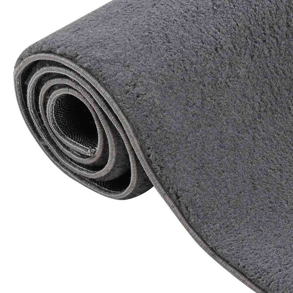 vidaXL Washable Rug Soft Shaggy Anthracite 160x230 cm Anti Slip