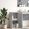 vidaXL 2-Tier Book Cabinet Concrete Grey 40x30x76.5 cm Engineered Wood