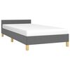 vidaXL Bed Frame without Mattress Dark Grey Twin XL Fabric