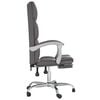 vidaXL Reclining Office Chair Grey Faux Leather